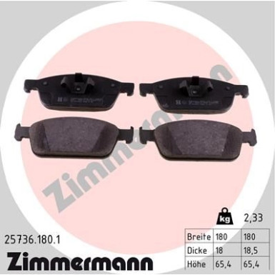 ZIMMERMANN Bremsbeläge