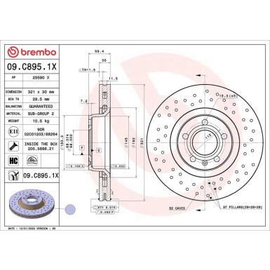 Bremsscheibe VA AUDI A6,A8 02 XTRA LINE - Xtra 09.C895.1X