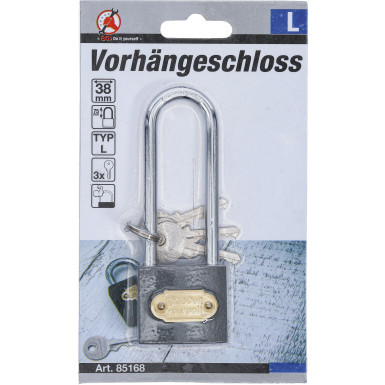 BGS Vorhängeschloss Typ L extra hoher Bügel BGS Do it yourself 85168