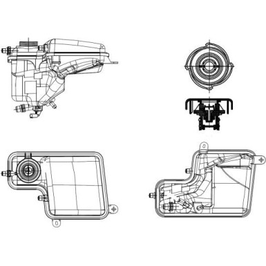 NRF Ausgleichsbehälter, Kühlmittel 454034 EASY FIT