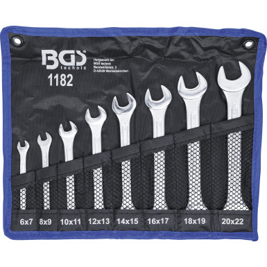 BGS Doppel-Maulschlüssel-Satz | SW 6x7 - 20x22 mm | 8-tlg | 1182