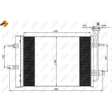 Kondensator, Klimaanlage EASY FIT 350034