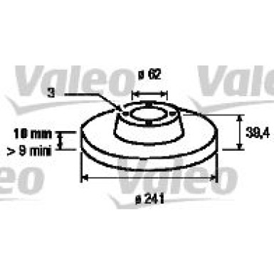 VALEO Bremsscheibe 186142