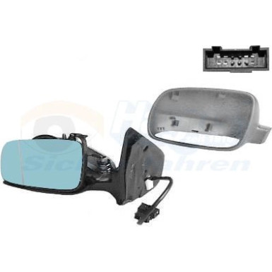 Außenspiegel VW Golf IV 17cm, asph., blaues Glas OE 1J1857507D01C HAGUS 5888817