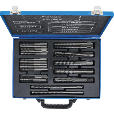 BGS Hammer-Bohrer-Satz | SDS-Schaft, Hartmetallspitze | 4 - 12 mm | 56-tlg | 7894