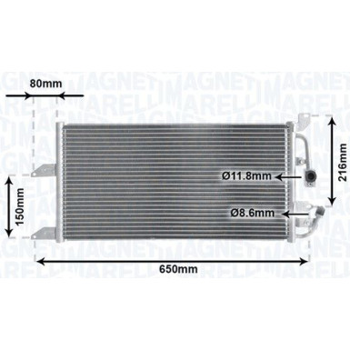 MAGNETI MARELLI Kondensator, Klimaanlage MAGNETI MARELLI Kondensator, Klimaanlage