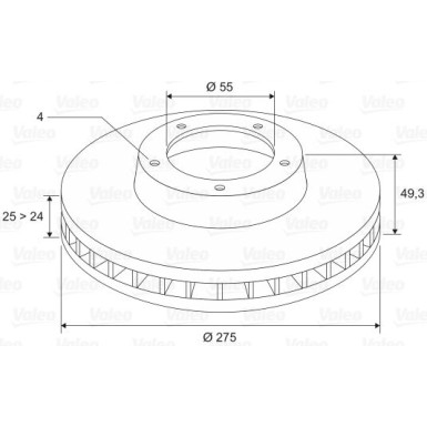 VALEO Bremsscheibe 197369