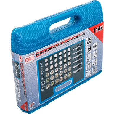 BGS Reparatursatz für Öl-Ablass-Gewinde | 114-tlg | 123