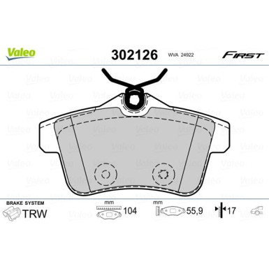 VALEO Bremsbeläge VALEO Bremsbeläge