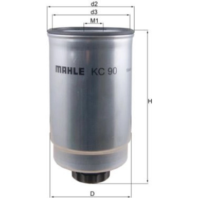 MAHLE Kraftstofffilter | KC 90
