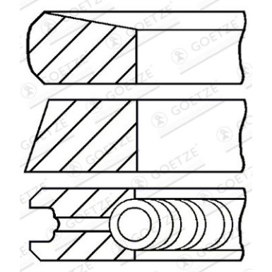 GOETZE ENGINE Kolbenring | 08-422400-00