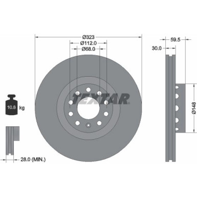 Bremsscheibe Vw P. Phaeton 02- 3.0/3.2/4.2B 323Mm Siehe Katalog PRO 92122103