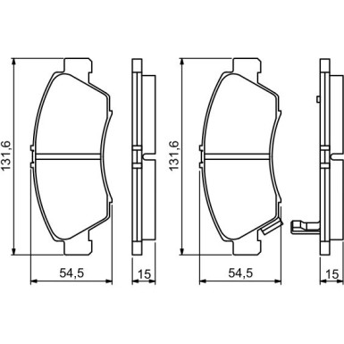 Bremsklötze | HONDA Jazz | 0 986 494 299 Bremsklötze | HONDA Jazz | 0 986 494 299