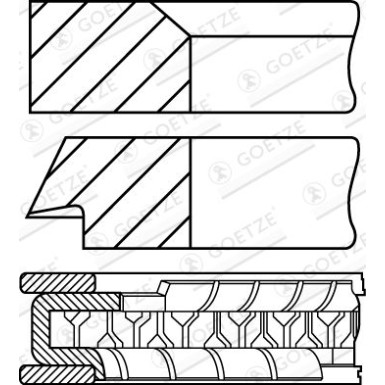 GOETZE ENGINE Kolbenringsatz | 08-405000-10