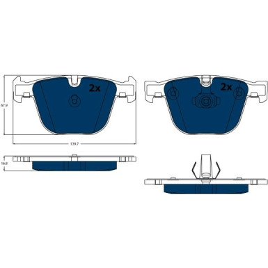 Bremslkötze Electric Blue | BMW X6 07 | GDB1502BTE Bremslkötze Electric Blue | BMW X6 07 | GDB1502BTE