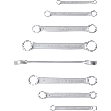 BGS Doppel-Ringschlüssel-Satz | extra flach | SW 6-22 mm | 8-tlg | 30300