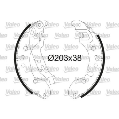 VALEO Bremsbacken 564209