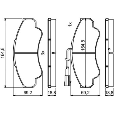 Bremsklötze VA | CITROEN Jumper 02 | 0 986 494 850