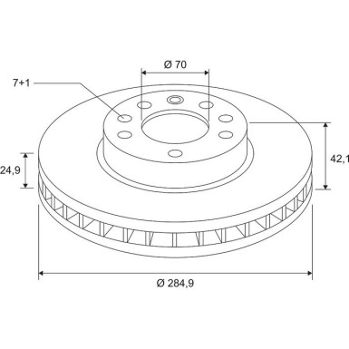 VALEO Bremsscheibe 672607 COATED