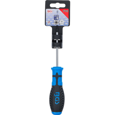 BGS Schraubendreher | T-Profil (für Torx) T10 | Klingenlänge 80 mm | 4917