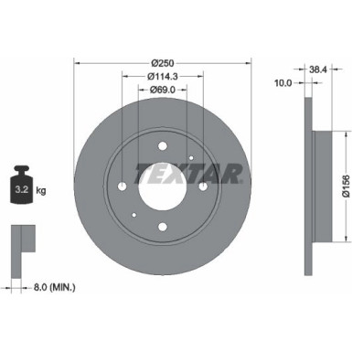 Bremsscheibe Mitsubishi T.Colt 04 | 92134903