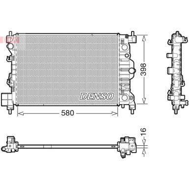 Denso | Kühler, Motorkühlung DRM20117 Denso | Kühler, Motorkühlung DRM20117