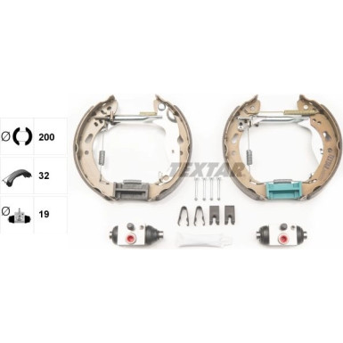 Satz Bremsbacken Ford Fiesta 08 Shoe Kit Pro 84069200