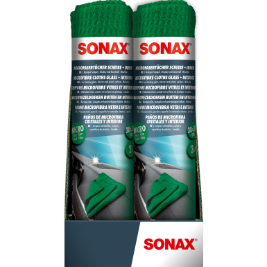 Sonax Microfasertücher Scheibe+Innen 2Stk MicrofaserTücher Scheibe+Innen 04984410
