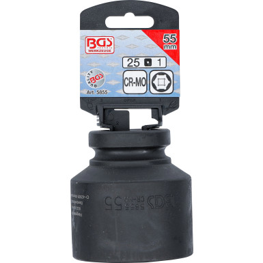 BGS Kraft-Steckschlüssel-Einsatz Sechskant | Antrieb Innenvierkant 25 mm (1"""") | SW 55 mm | 5855