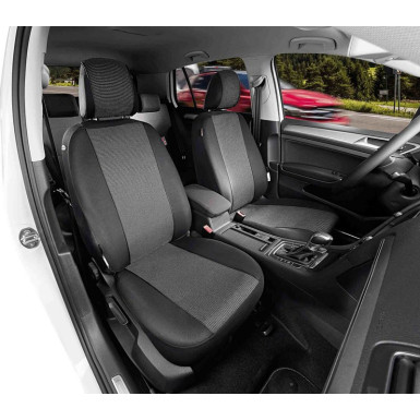 Autositzbezug Pineto | 2VS 2tlg 5NS 1RS 6tlg, schwarz-grau | 12435