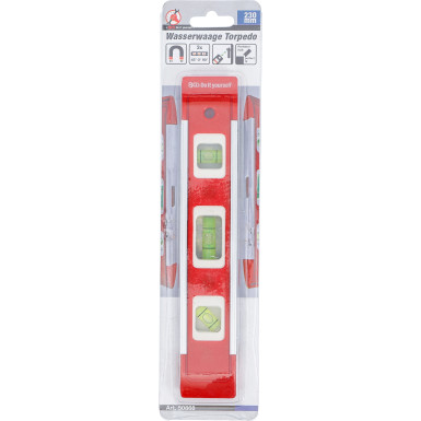 BGS Torpedo-Wasserwaage mit Magnet 3 Libellen 230 mm BGS Do it yourself 50868