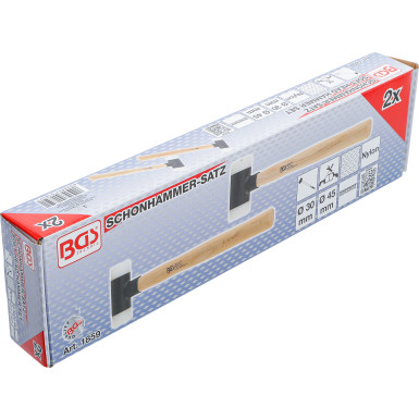 BGS Schonhammer-Satz | Hickory-Stiel | rückschlagfrei | Ø 30 / 45 mm | 300 / 550 g | 2-tlg | 1859