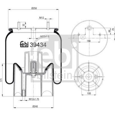 FEBI BILSTEIN Luftfeder | 39434