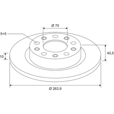VALEO Bremsscheibe 672504 COATED