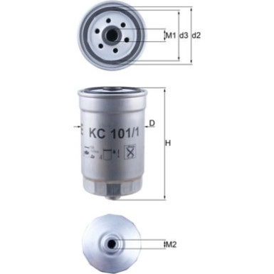 MAHLE Kraftstofffilter | KC 101/1