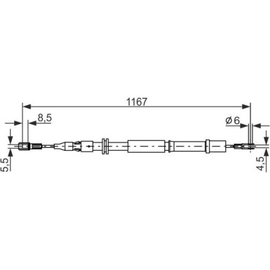 1 987 477 199 Seilzug, Feststellbremse 1 987 477 199 Seilzug, Feststellbremse