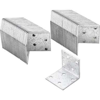 BGS Winkelverbinder 40 x 40 x 40 x 2 mm Spar-Pack 50 Stück BGS Do it yourself 80934-50