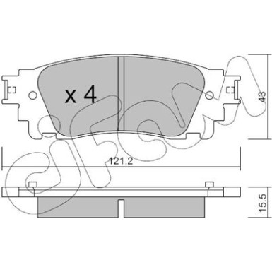 CIFAM Bremsbelagsatz, Scheibenbremse | 822-1041-0