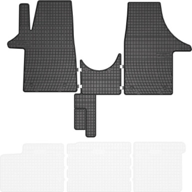 D0073 Passgenaue Kofferraummatte Gummimatten VW T5 1 Sitzreihe