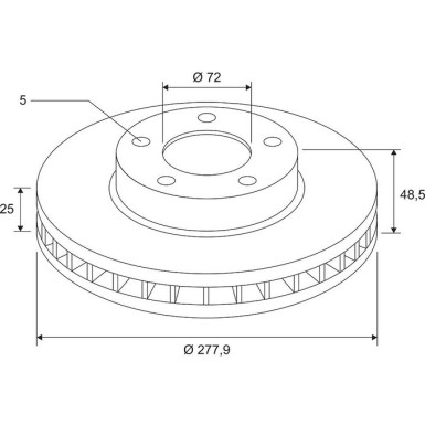 VALEO Bremsscheibe 672517 COATED