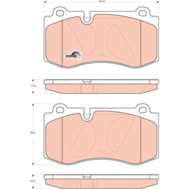 Bremsklötze VA | MERCEDES W211,W221,R230 05 | GDB1733