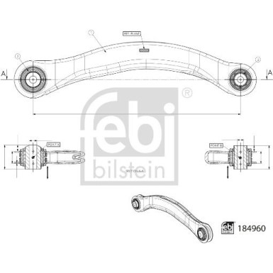 FEBI BILSTEIN Lenker, Radaufhängung | 184960