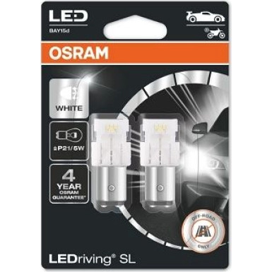 P21/5W Osram | LED White 6000K 12V | LEDriving | 7528DWP-02B