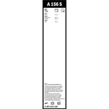 BOSCH | Scheibenwischer Aerotwin A156S | LEXUS NX 14-, TOYOTA CH-R 16 | 3397014156