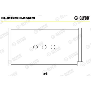 GLYCO Pleuellager 01-4112/2 0.25mm