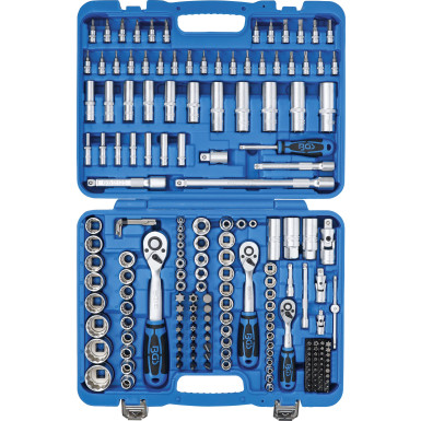 BGS Steckschlüssel-Satz Zwölfkant | Antrieb 6,3 mm (1/4"""") / 10 mm (3/8"""") / 12,5 mm (1/2"""") | 192-tlg | 2286