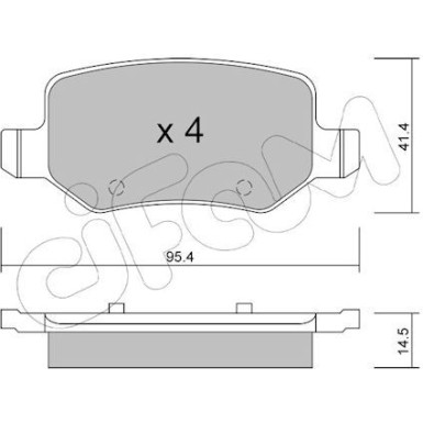 Bremsklötze HA | MERCEDES W168,W169,W245,W414 97 | 822-565-0 Bremsklötze HA | MERCEDES W168,W169,W245,W414 97 | 822-565-0