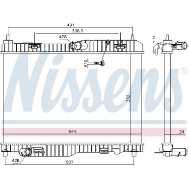 Wasserkühler PKW | FORD FIESTA 1.4D-1.6D 08 | 69233