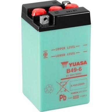 Yuasa Motorradbatterie TROCKEN | Offen ohne Säure | B49-6
