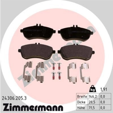 ZIMMERMANN Bremsbeläge